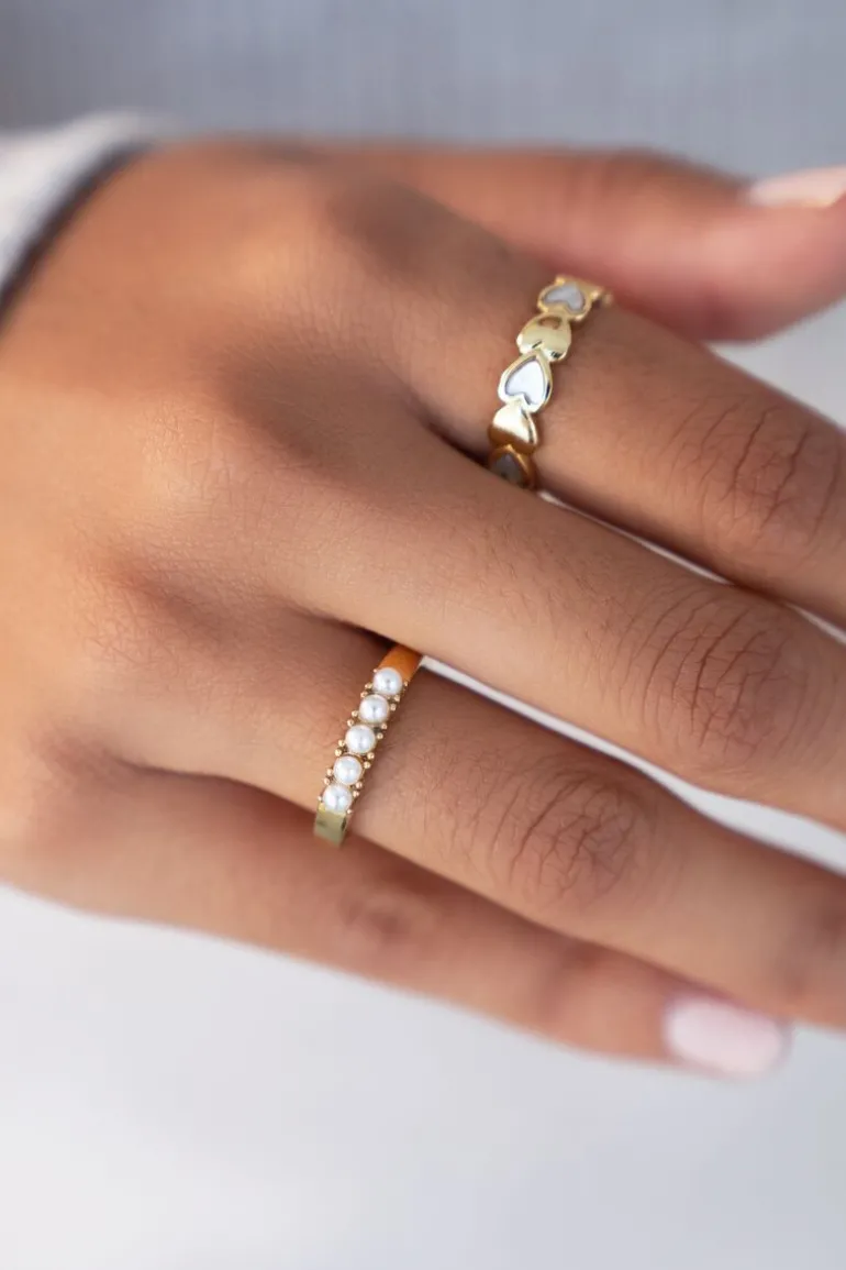 Bague à 5 Perles