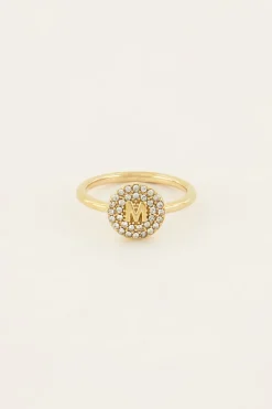 Bague à Initiale Avec Strass