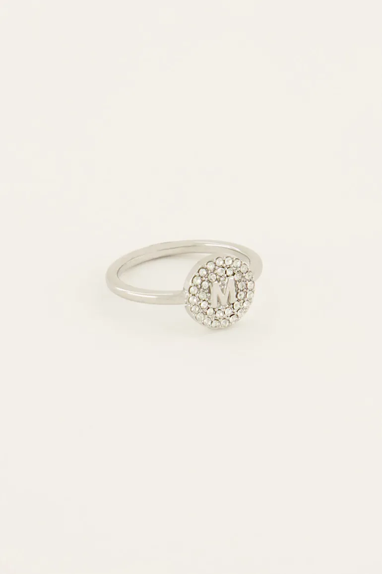 Bague à Initiale Avec Strass