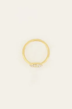 Bague à Initiale Avec Strass