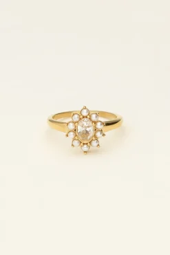 Bague à Perles Et Strass