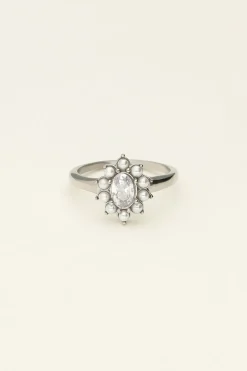 Bague à Perles Et Strass