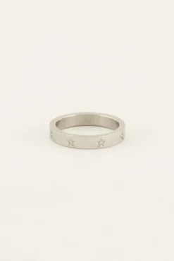 Bague à étoiles Gravées
