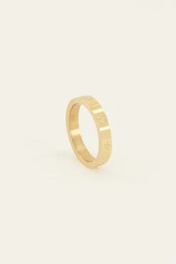 Bague à étoiles Gravées