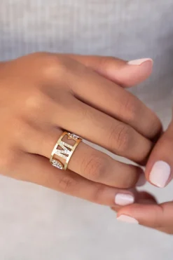Bague Ajustable à Initiale