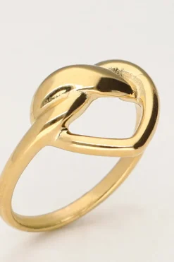 Bague Avec Cœur Torsadé