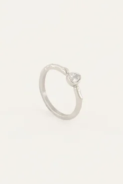 Bague Avec Goutte Et Cristal