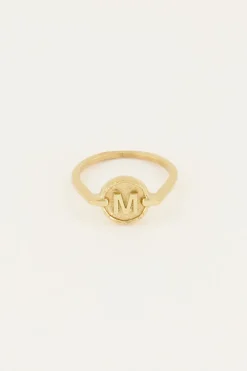 Bague Avec Initiale Encerclée