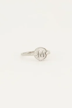 Bague Avec Initiale Encerclée