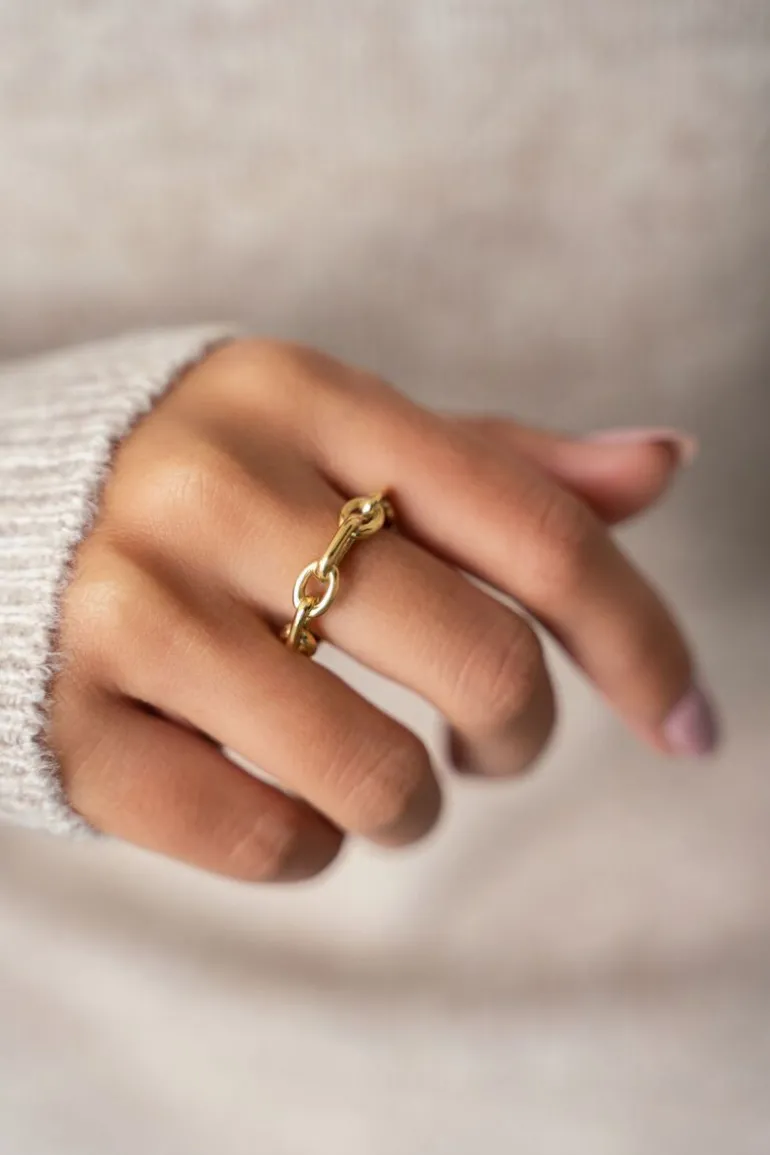 Bague Avec Maillons Ovales