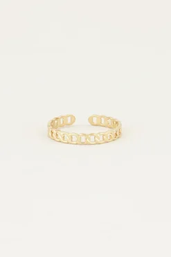 Bague Avec Maillons Plats