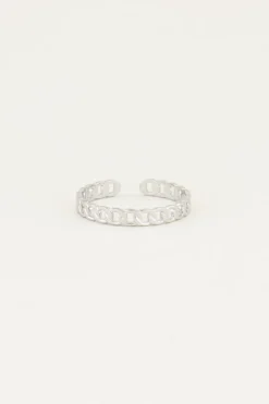 Bague Avec Maillons Plats