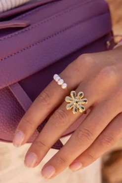 Bague Avec Quatre Perles