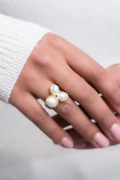 Bague Avec Trois Perles