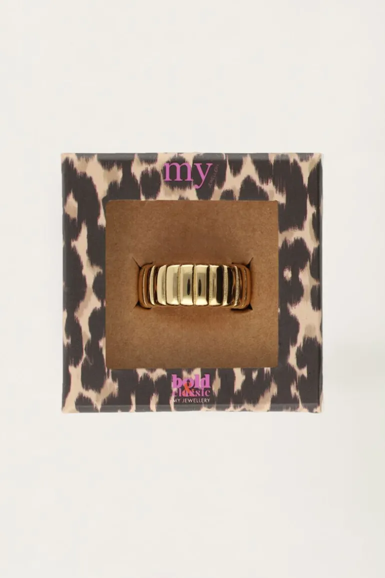 Bague Bold Avec Stries