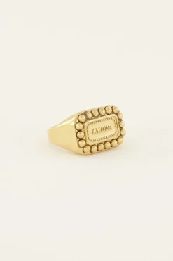 Bague Bold Spirit Avec Charm « Amour »