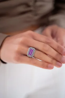 Bague Bold Spirit Avec Charm « Amour » Rose