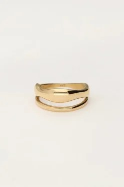 Bague Double Bold à La Forme Organique