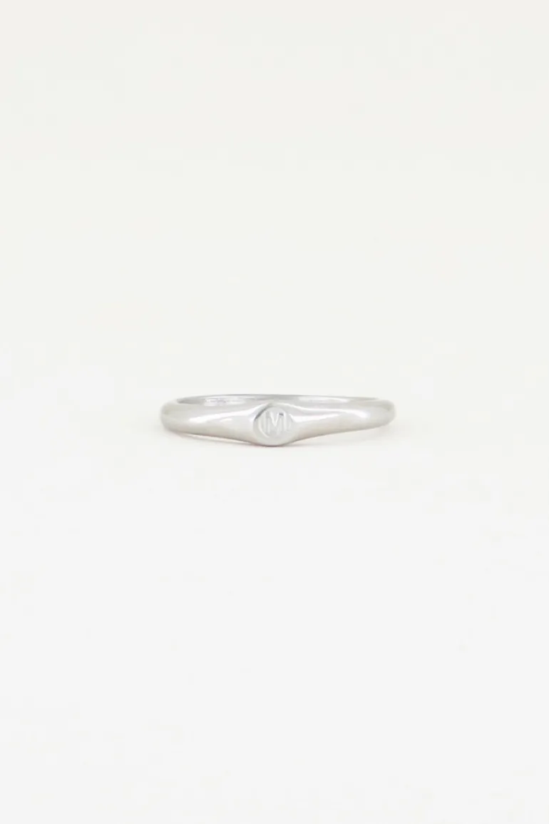 Bague Initiale Argentée