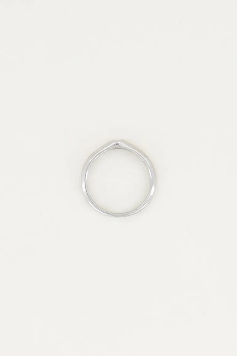 Bague Initiale Argentée