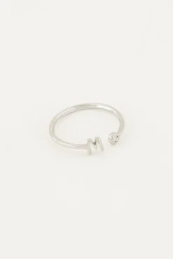 Bague Initiale Avec Pierre