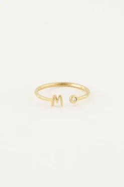 Bague Initiale Avec Pierre