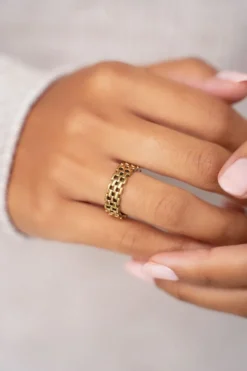 Bague Large Avec Maillons