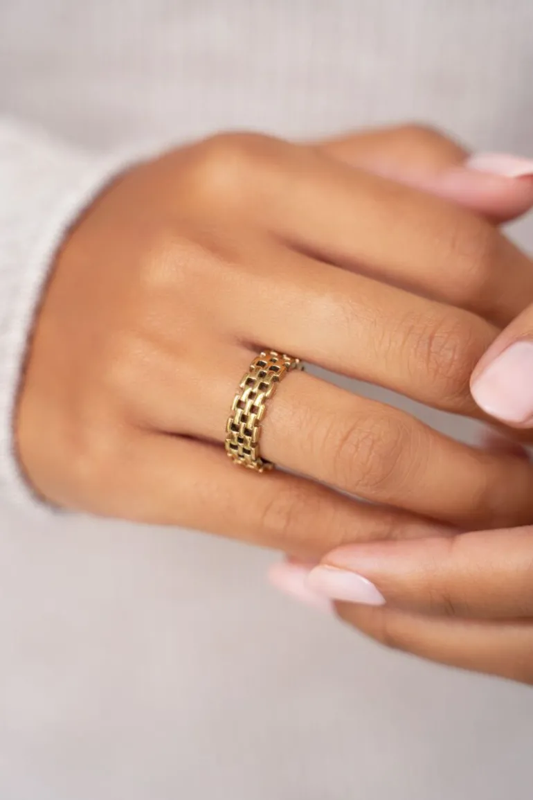 Bague Large Avec Maillons