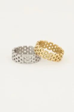 Bague Large Avec Maillons