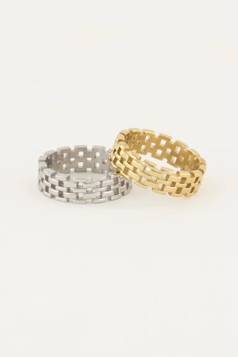 Bague Large Avec Maillons