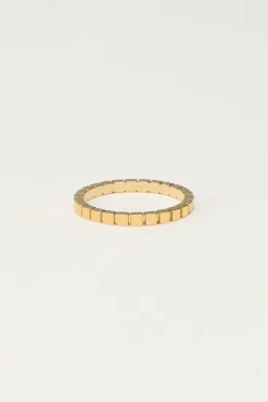Bague Minimaliste à Carreaux