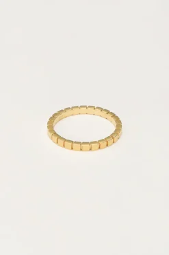 Bague Minimaliste à Carreaux
