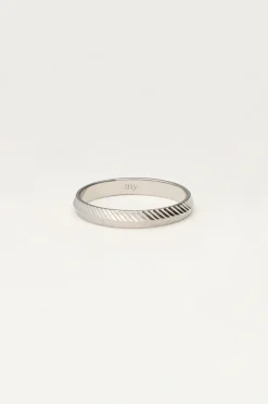 Bague Minimaliste à Chevrons