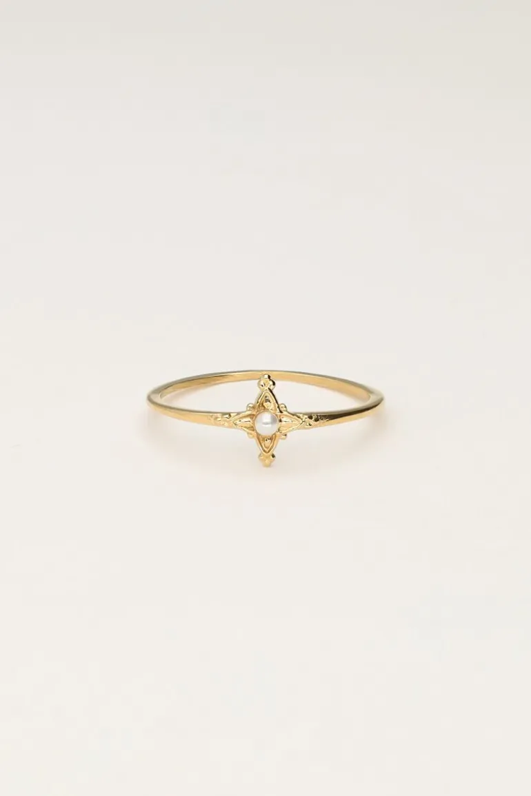 Bague Minimaliste Avec Perle