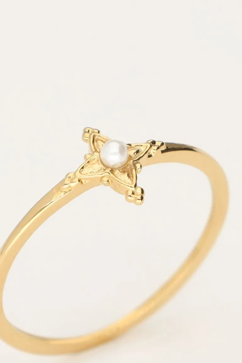 Bague Minimaliste Avec Perle