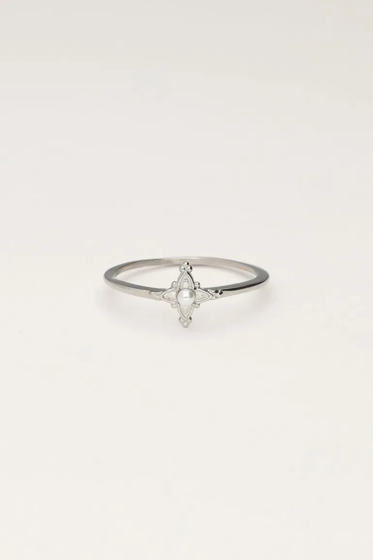 Bague Minimaliste Avec Perle