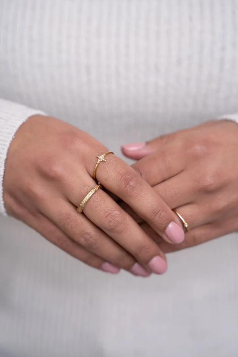 Bague Minimaliste Avec Perle
