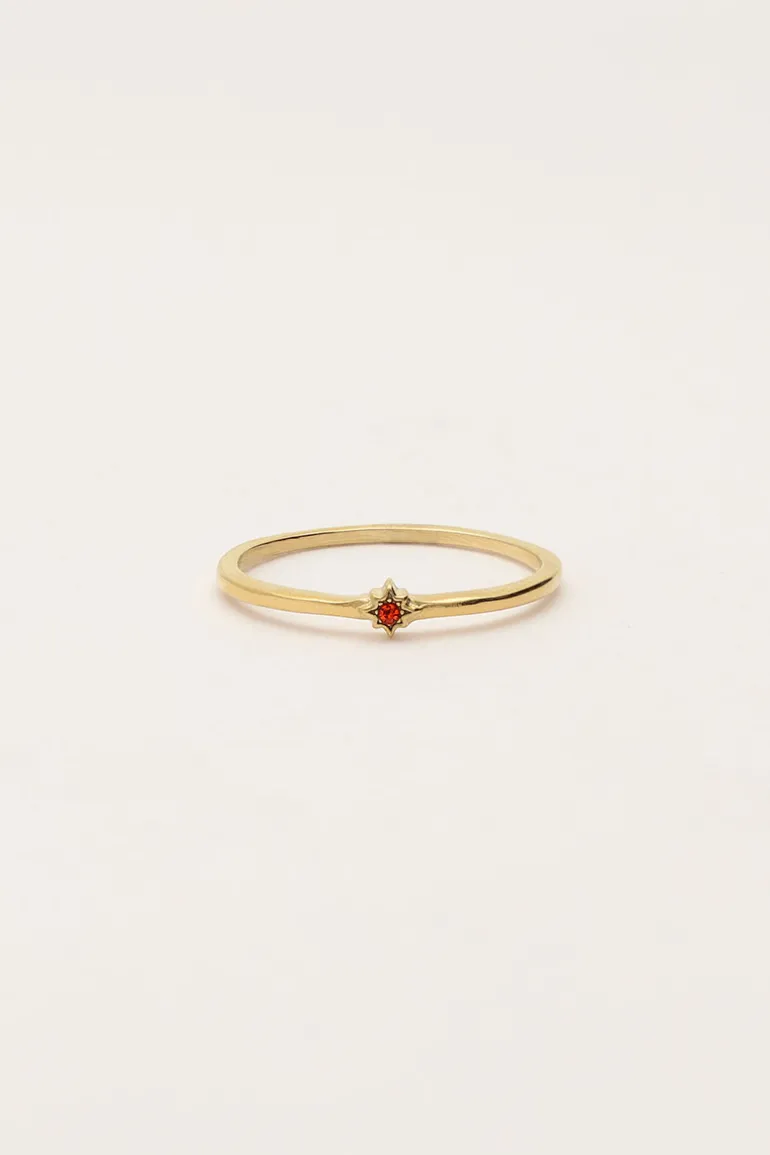 Bague Minimaliste Avec Pierre De Naissance