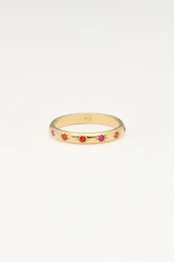 Bague Minimaliste Avec étoiles Multicolores