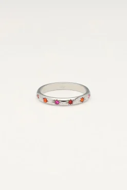 Bague Minimaliste Avec étoiles Multicolores