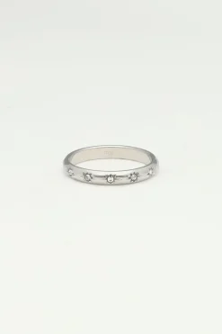 Bague Minimaliste Avec étoiles Transparentes