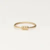Bague Minimaliste Structurée Avec Trois Billes