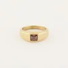 Bague MOOD Avec Pierre Rose Carrée