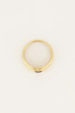 Bague MOOD Avec Pierre Rose Carrée