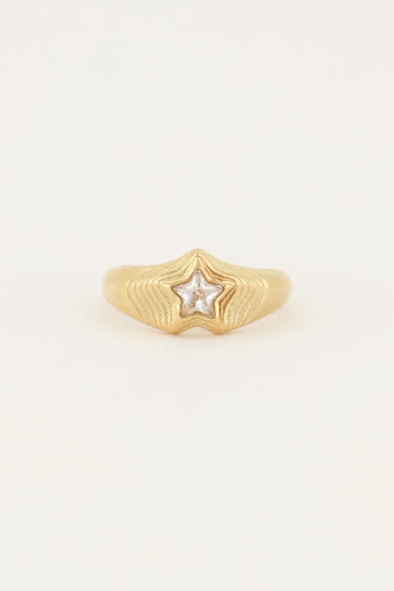 Bague MOOD Avec Pierre étoile Transparente