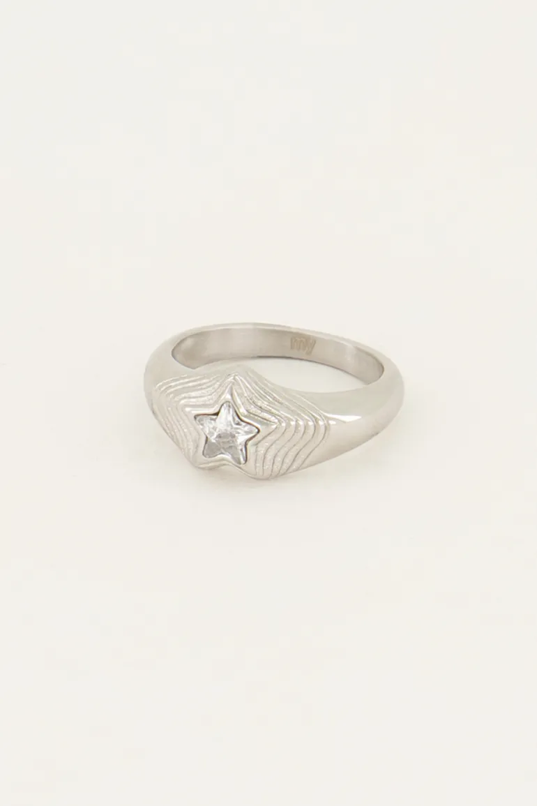 Bague MOOD Avec Pierre étoile Transparente