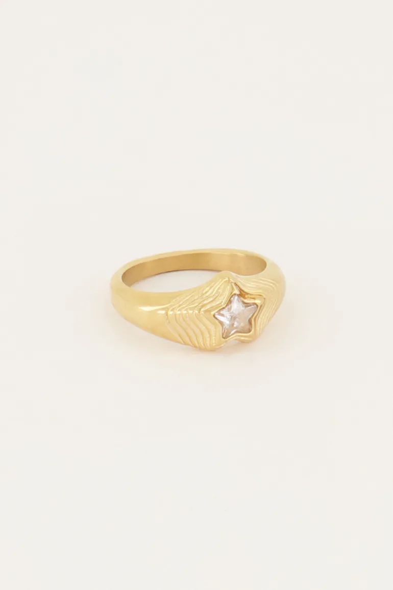 Bague MOOD Avec Pierre étoile Transparente
