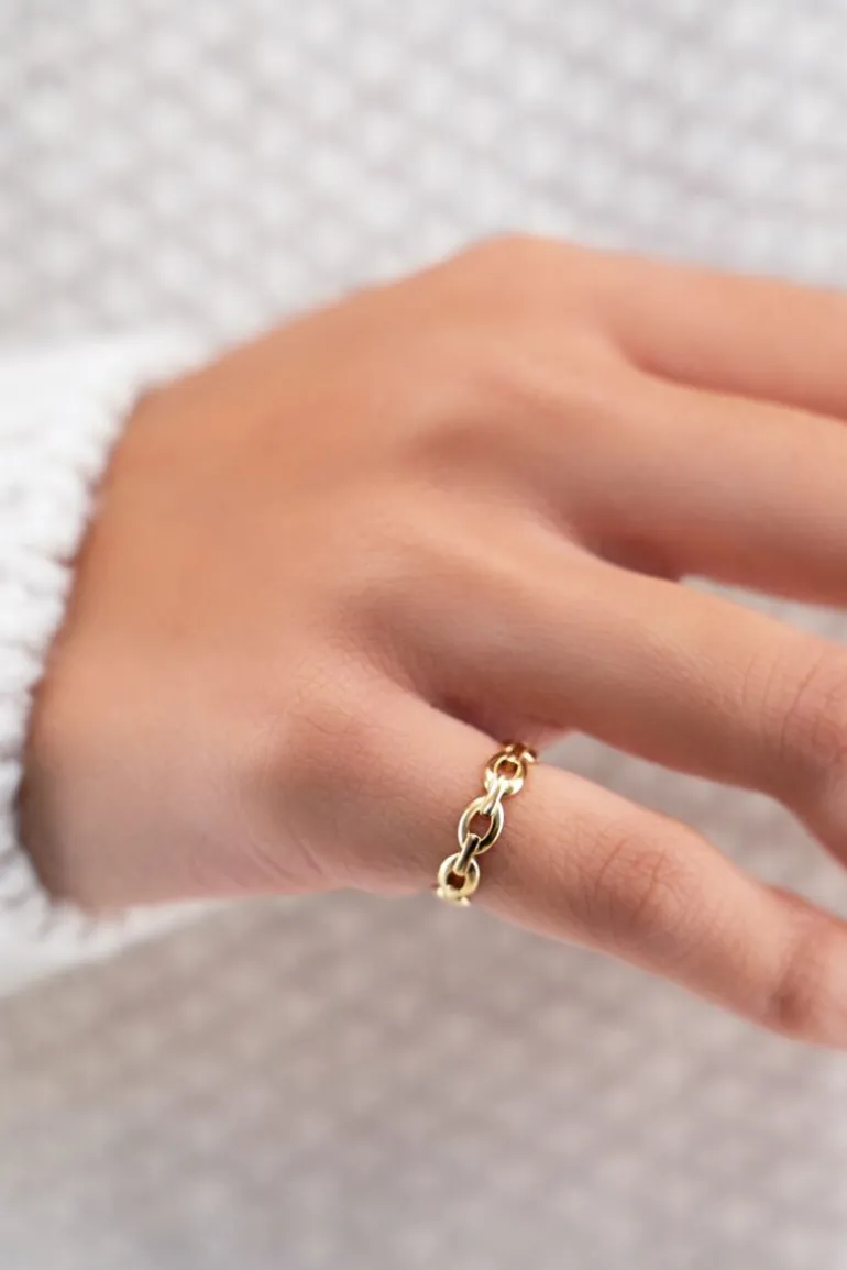 Bague Rose Avec Maillons