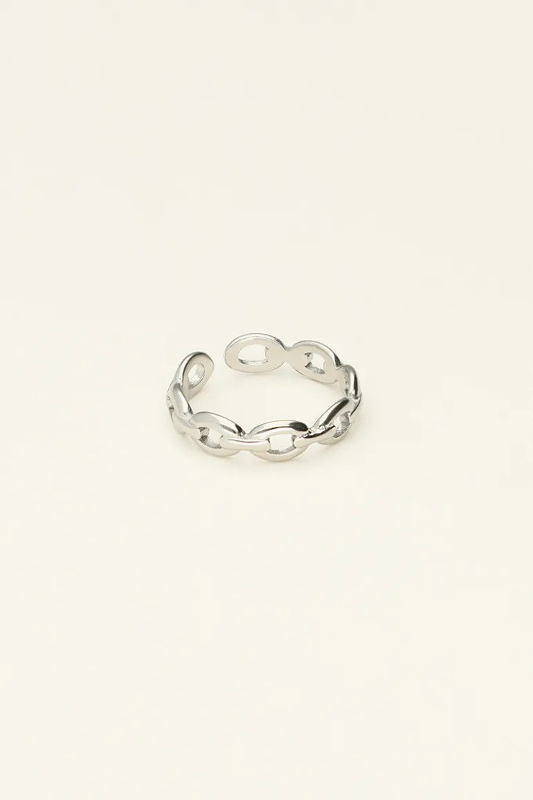 Bague Rose Avec Maillons