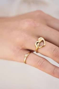 Bague Rose Avec Petit Cœur